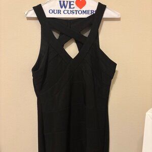 Black Sleeveless Cutout Party Dress
